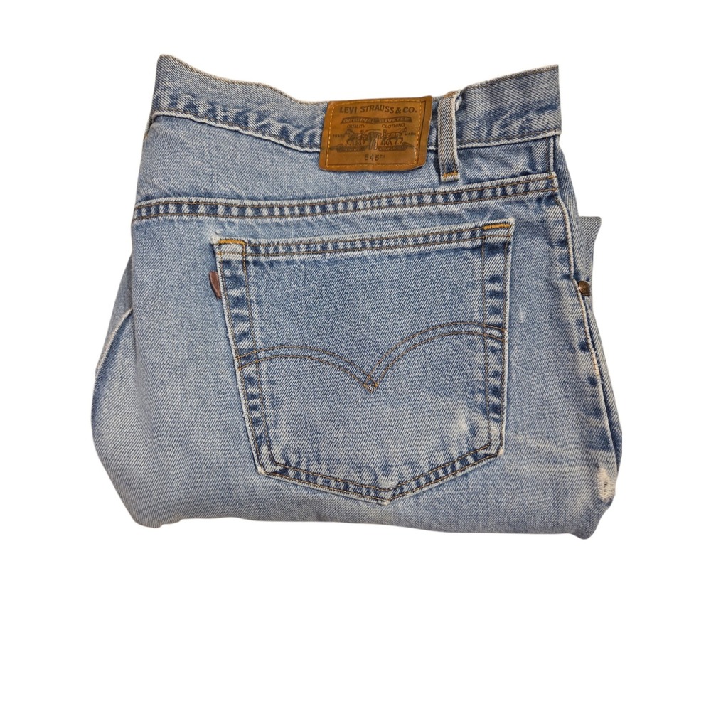 Levis 545 Loose Fit Jeans Mens 44x30 Light Wash Denim Vintage Made in USA